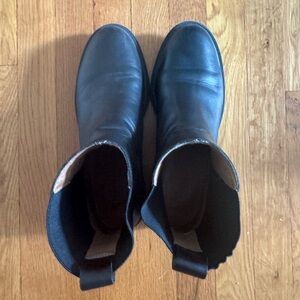 Madewell Black Leather Winter Boots